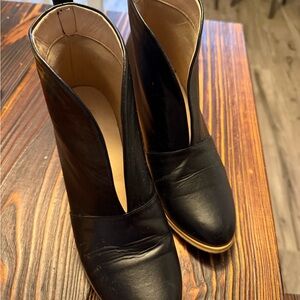 Elegant Black Leather Ankle Boots